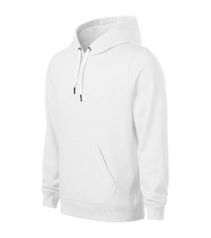 Памучен мъжки суитшърт в бяло Terry снимка