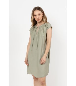 Рокля в зелен нюанс с джобове Greta снимка