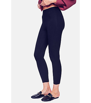 Тъмносин дамски клин с висока талия снимка