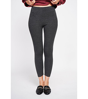 тъмносив дамски клин с висока талия снимка