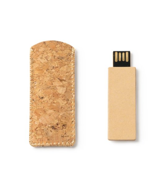 USB памет с калъф от естествен корк LEDES 16 GB снимка