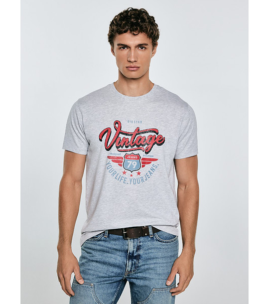 Сива памучна мъжка тениска Merret снимка