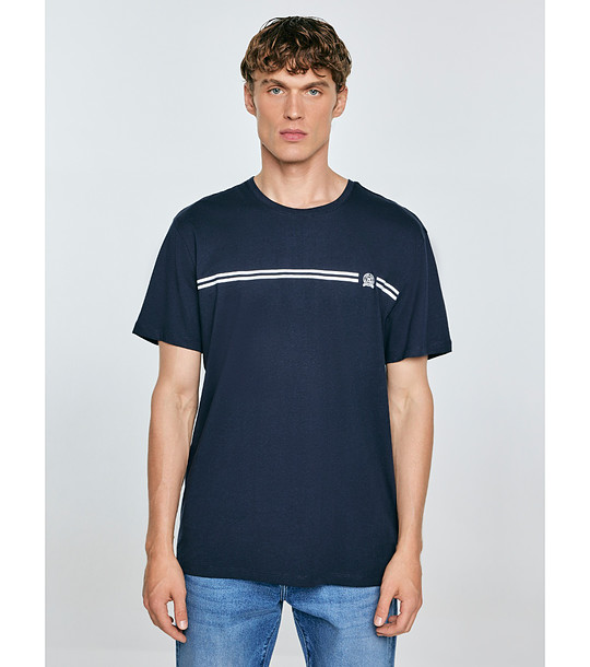 Тъмносиня памучна мъжка тениска Misser снимка