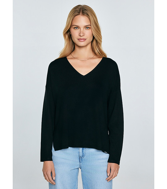 Черен дамски пуловер Fausti снимка