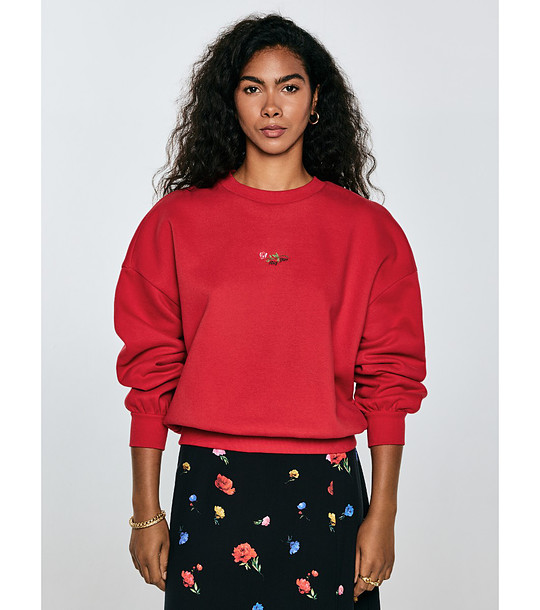 Червена дамска блуза с памук Marika снимка