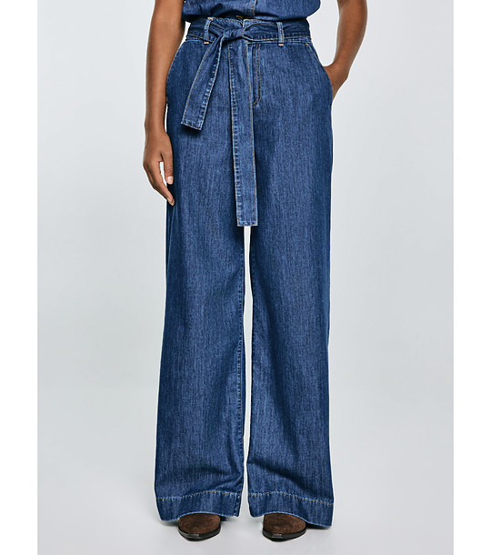 Памучни дамски сини дънки Julii снимка