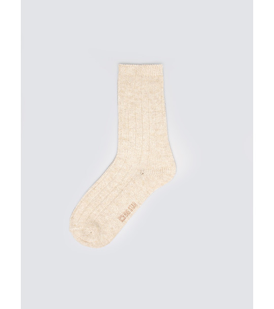 Бежови дълги дамски чорапи Malena снимка