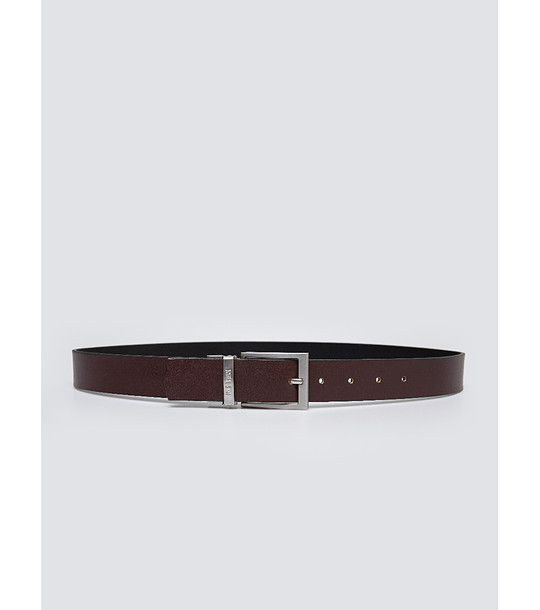 Черен мъжки кожен колан Ariso снимка