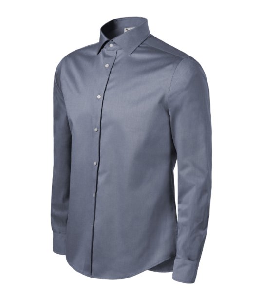 Мъжка памучна риза в сиво Edie снимка