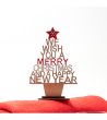 CHRISTMAS TREE TINSEL WOOD-3 снимка