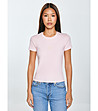 Дамска памучна тениска в цвят пудра Clarsa-0 снимка