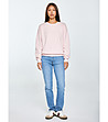 Дамска блуза с памук в цвят пудра Ellsa-2 снимка