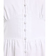 Бяла рокля от памук и лен Willow-3 снимка