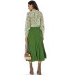 Миди пола в зелено от меко машинно плетиво-1 снимка