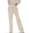 Casual cotton blend trousers with pockets Cream-4 снимка