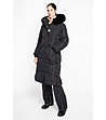 Черно дамско дълго зимно яке-2 снимка