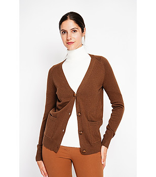 Кафява дамска жилетка снимка