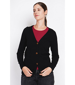 Дамска жилетка в черно снимка