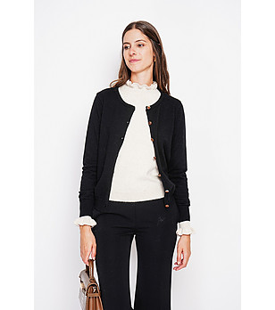 Дамска черна жилетка снимка