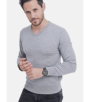 Сив мъжки пуловер снимка