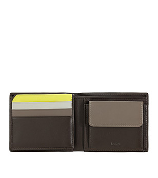 Мъжки кожен портфейл Tullio в кафяво  снимка