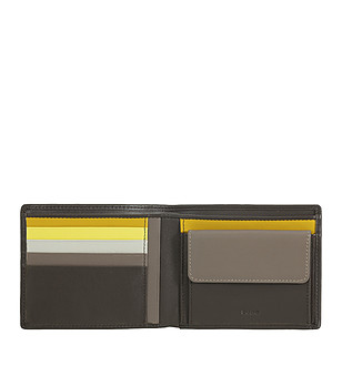 Мъжки кафяв портфейл с цветни джобове Conrad снимка