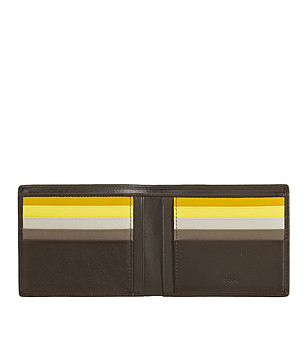 Кафяв мъжки портфейл с цветни отделения Clark снимка