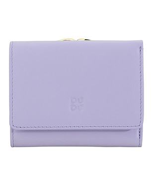 Дамски кожен портфейл в лилаво Corsica снимка