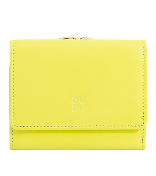 Дамски кожен портфейл в жълто Corsica снимка