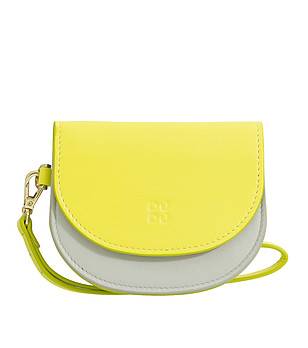 Дамско портмоне в жълто от естествена кожа Madagascar снимка