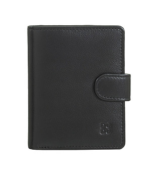 Черен дамски портфейл от естествена кожа Bilbao с RFID защита снимка