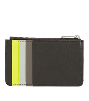 Аксесоар за карти от естествена кожа в нюанси на мока Bali снимка