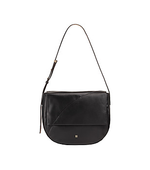 Дамска чанта през рамо в черно и розово Formentera снимка