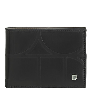 Мъжки кожен портфейл в черно и тупе Caprera с RFID защита снимка