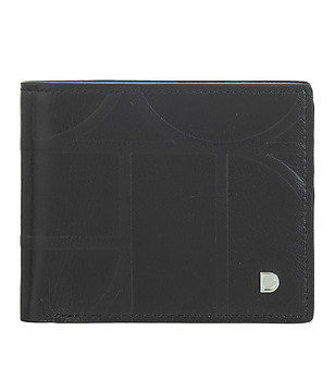 Мъжки кожен портфейл Azzorre в черно и светлосиньо с RFID защита снимка