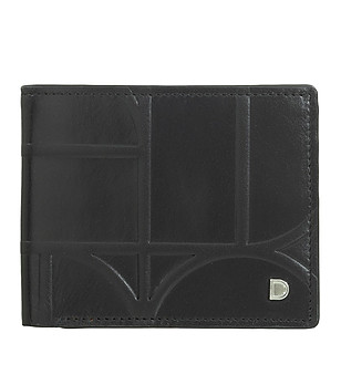 Мъжки кожен портфейл Azzorre в черно и оранжево с RFID защита снимка