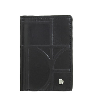 Мъжки портфейл от естествена кожа в черно и таупе Capri снимка