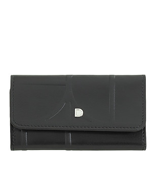 Кожен аксесоар за ключове в черно и таупе Timbuktu снимка