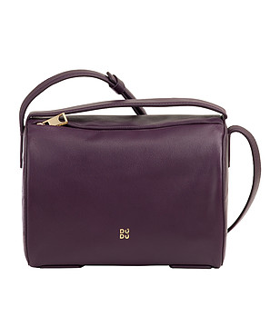 Дамска кожена чанта в лилаво Ethel снимка