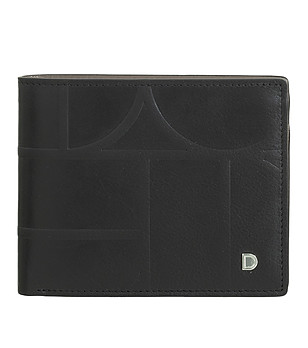 Кожен мъжки портфейл с RFID в черно и таупе Itaca снимка