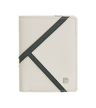 Мъжки портфейл от естествена кожа в бежово Rodi снимка