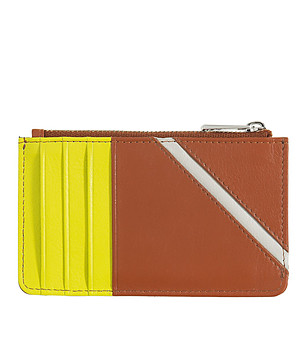 Кафяв кожен аксесоар за карти Bali снимка