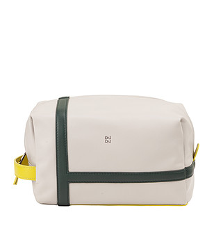 Кожен несесер в бежово и Lampedusa снимка