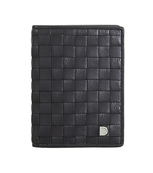 Черен мъжки кожен портфейл с релеф Rodi снимка