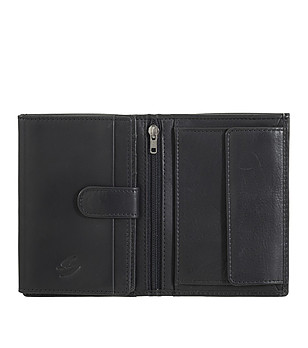 Мъжки портфейл от естествена кожа в черно Pierre снимка