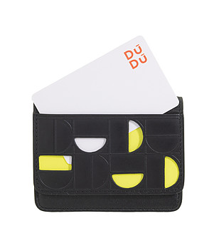 Черен аксесоар за карти с жълти детайли Lupus снимка