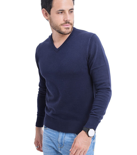 Тъмносин мъжки пуловер снимка