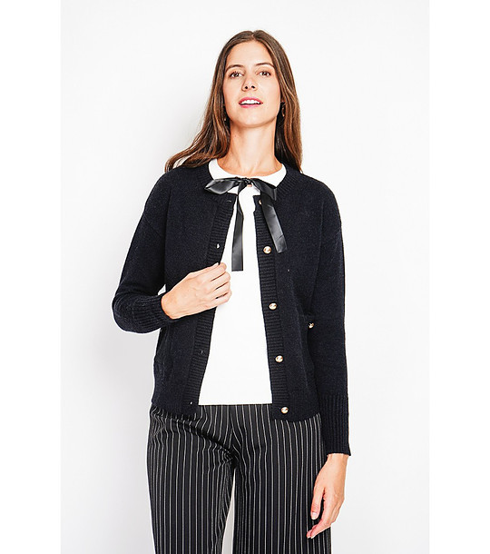 Дамска жилетка в черно снимка