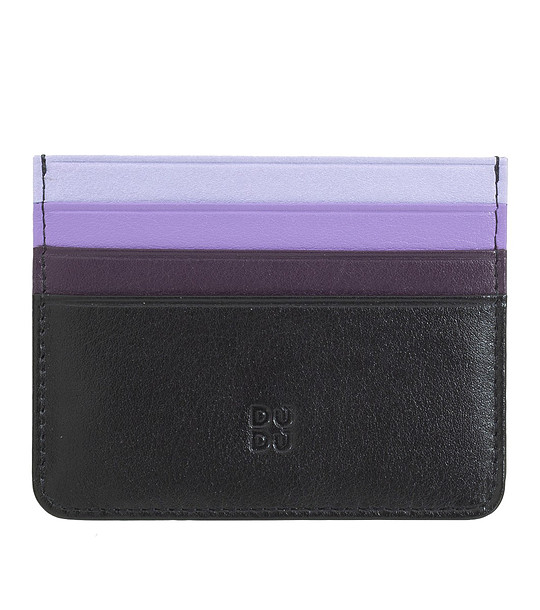 Кожен класьор за банкови карти в лилаво и черно Svalbard снимка