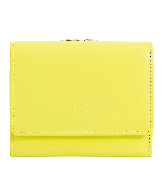 Дамски кожен портфейл в жълто Corsica снимка